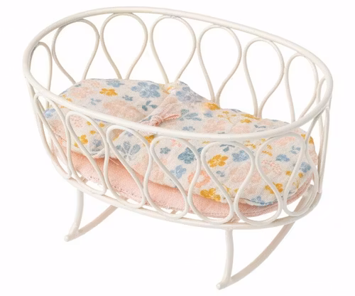 Maileg, cradle metal, micro off white