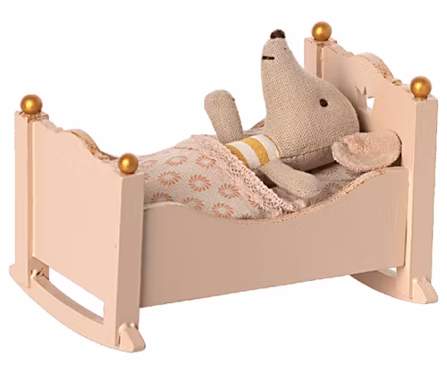 Maileg, Cradle babymus - rosa