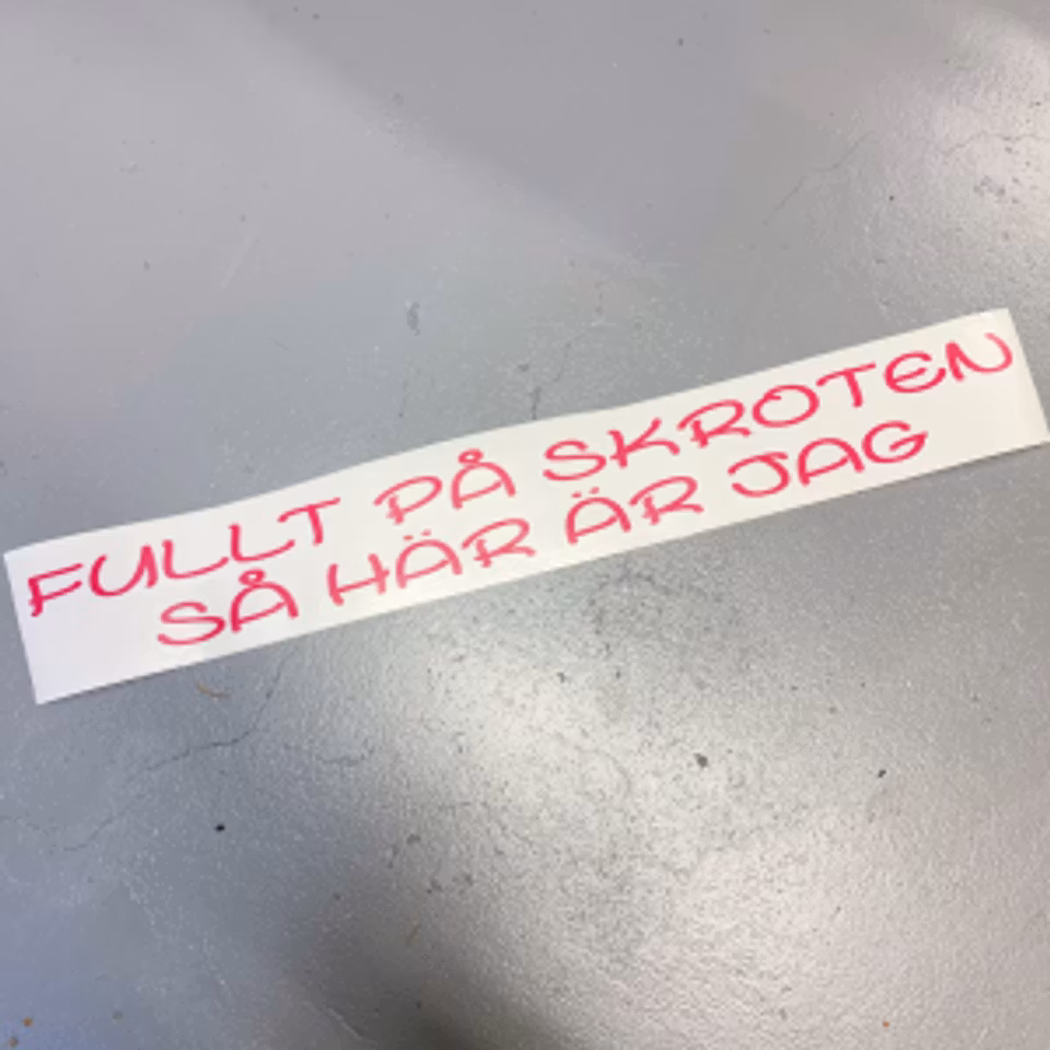 Bildekal - Fullt på skroten