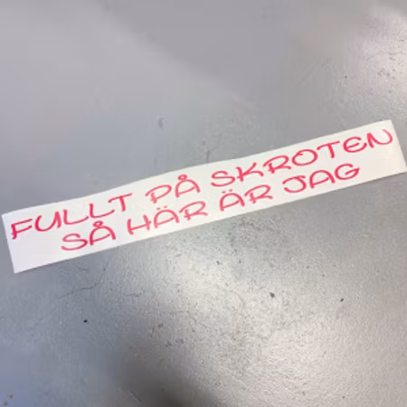Bildekal - Fullt på skroten