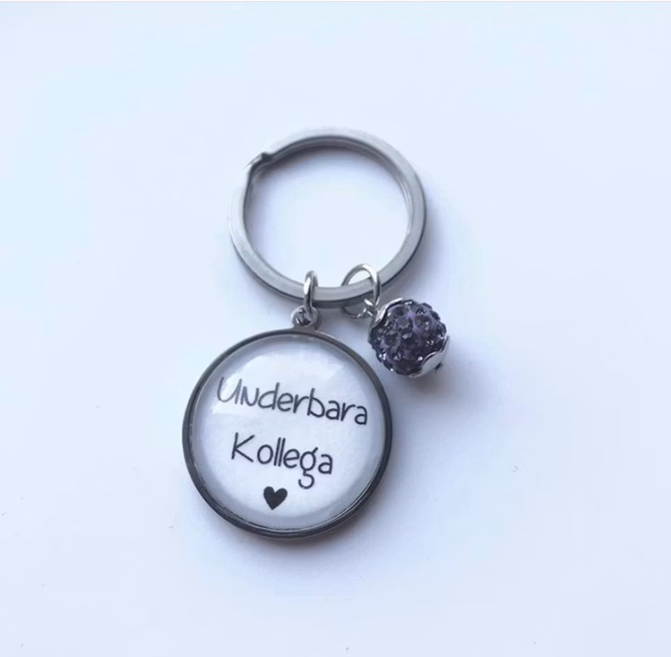 Nyckelring: bubblan med strassboll
