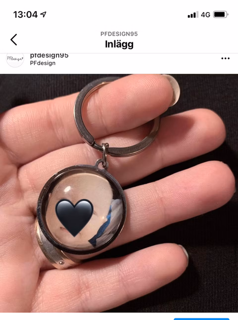 Nyckelring: bubblan med personlig bild