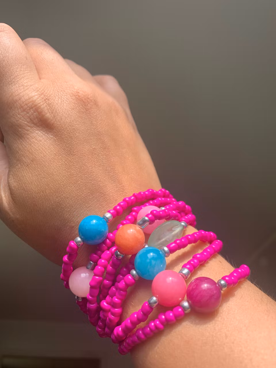 ”Godis”armband - cerise
