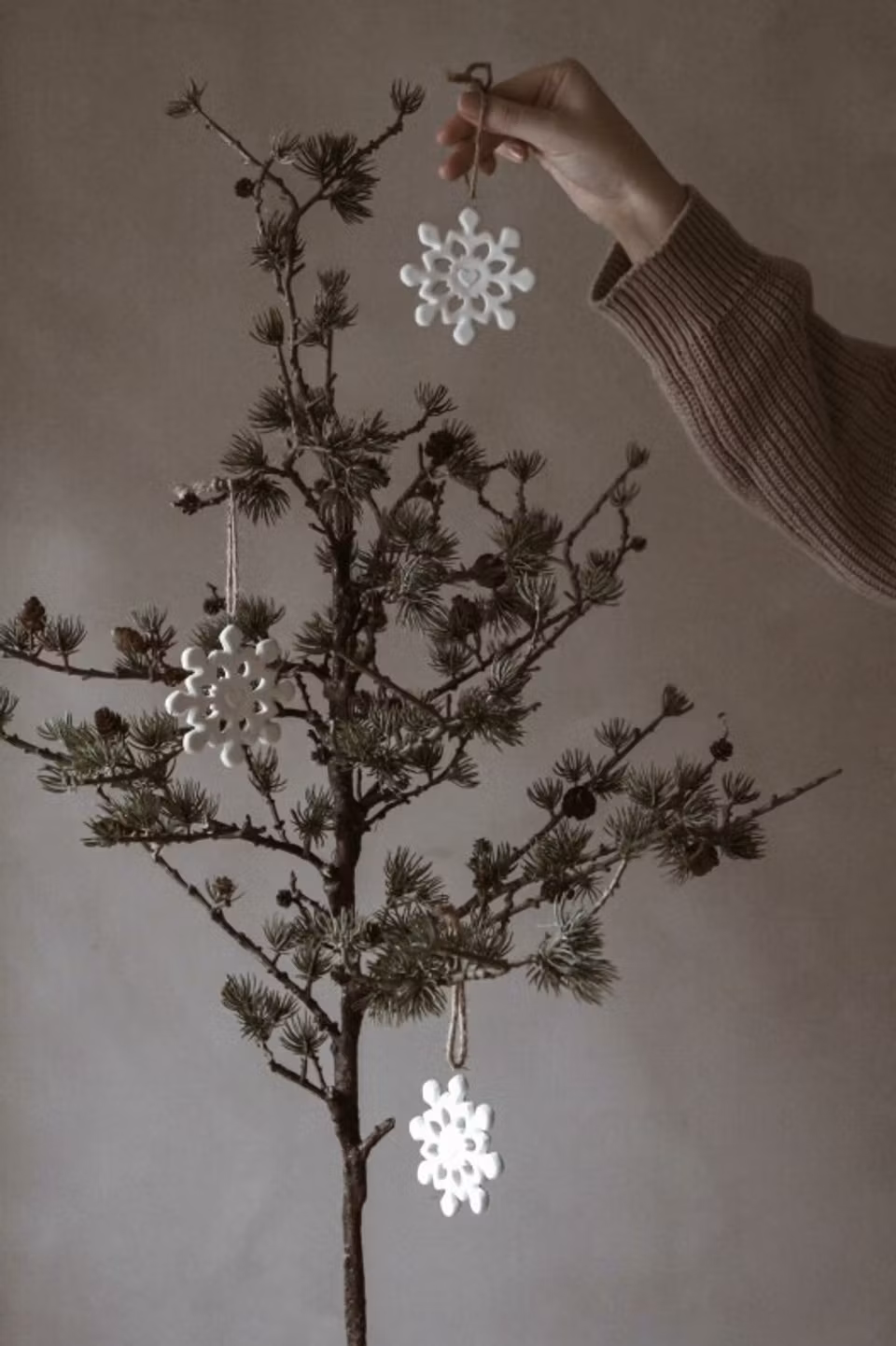 Hängande snöflinga