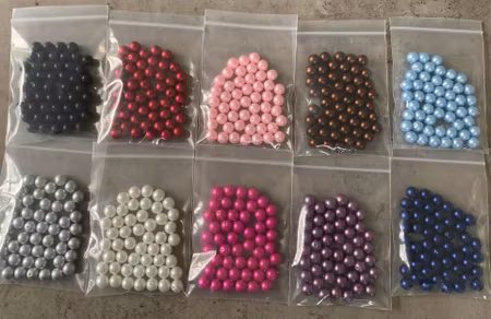 Tjeckiska glaspärlor matta - 50st