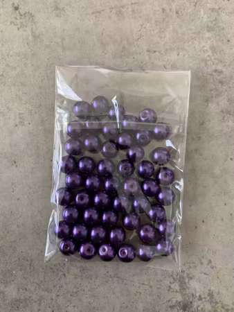 Vaxade glaspärlor - 8mm