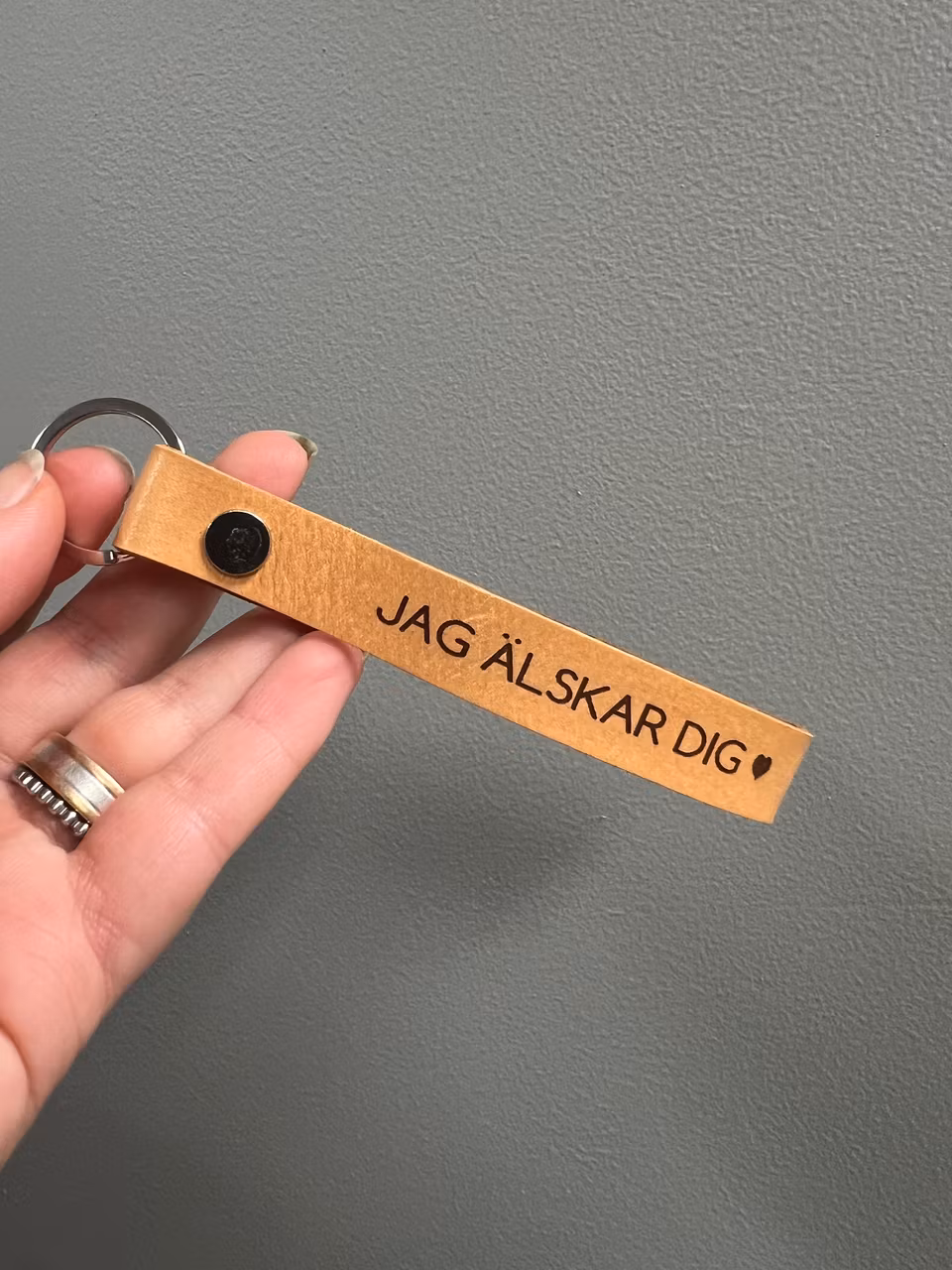 Nyckelband i läder