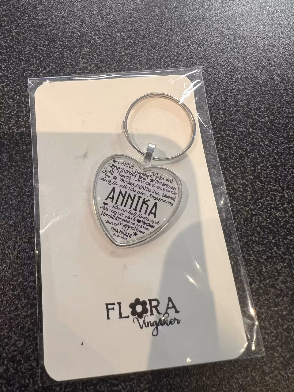 Nyckelringar med färdiga namn