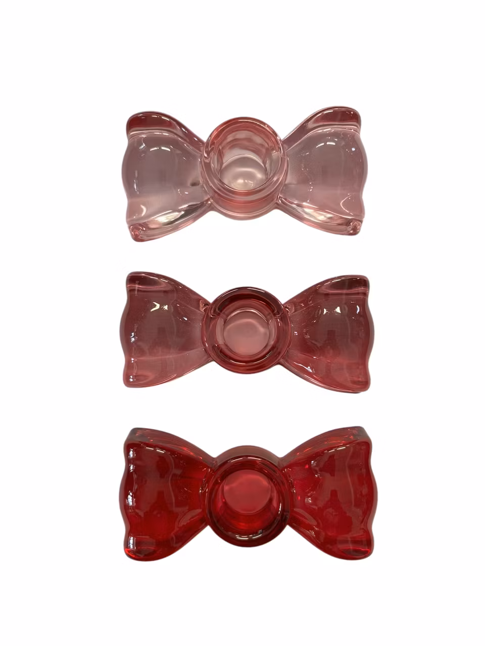 Ljusstake - glas rosett