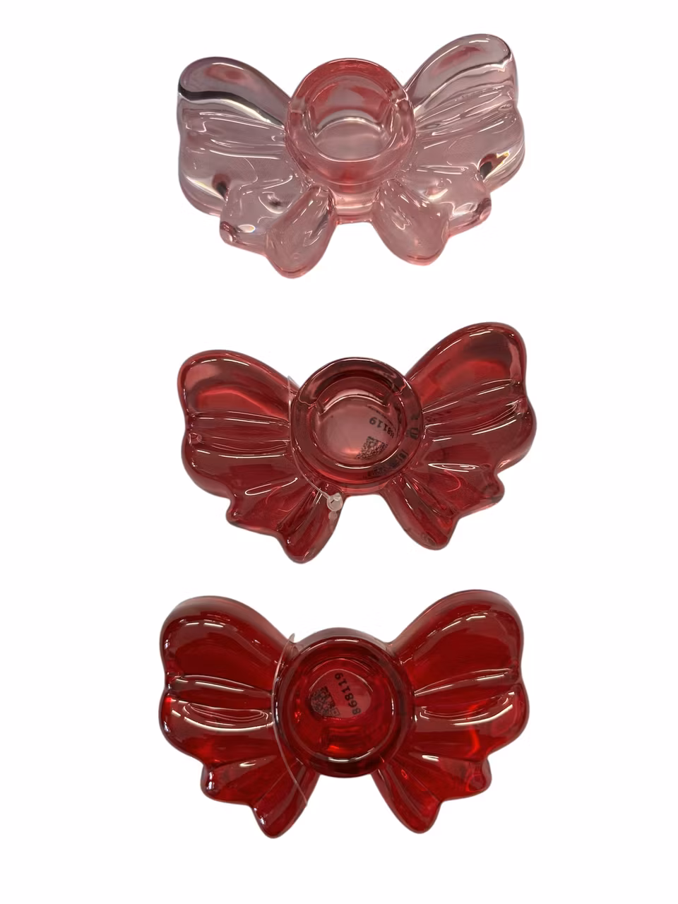 Ljusstake - glas rosett