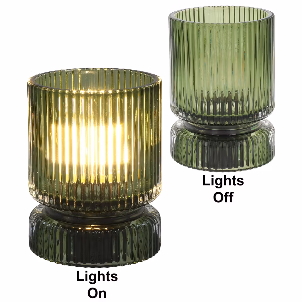 Ledlampa grön med ränder