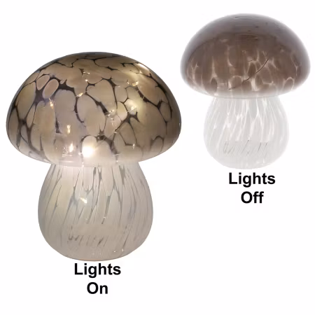 Handblåst ledlampa - grå