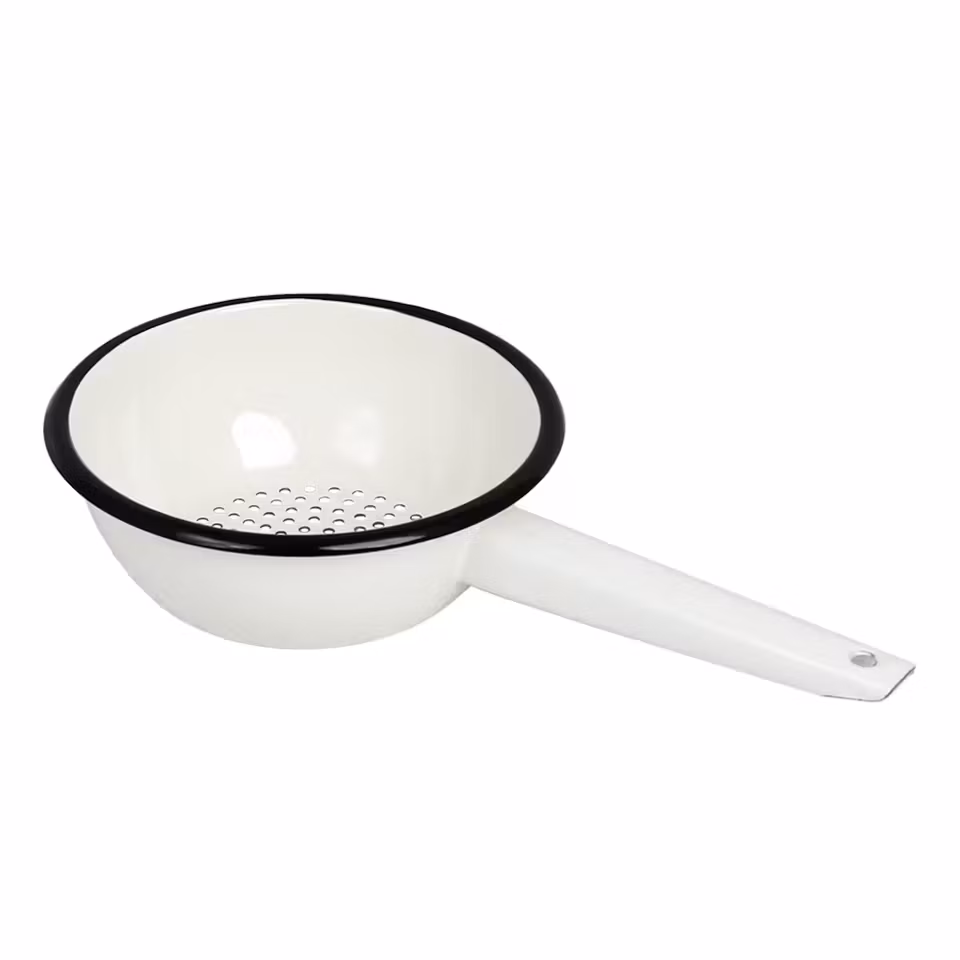 Durkslag Emils Emalj Offwhite Ø 19 x L 34 x H 7 cm