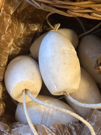 Tvålboll med kokosmjölksskrubb