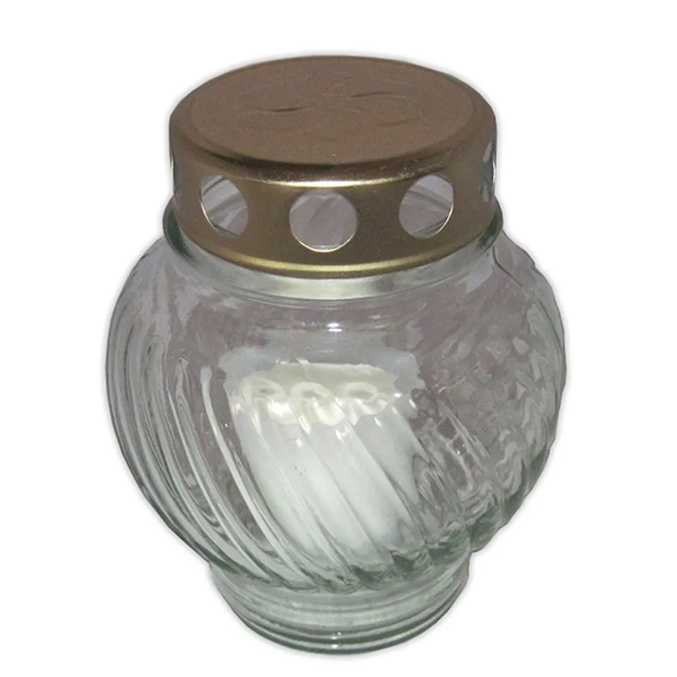 Glas gravlampa ”boll”, H/D 13,5/11 cm, klar