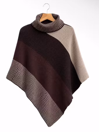 Randig poncho