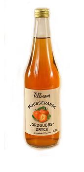 Mousserande jordgubbsdryck