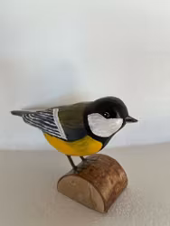 Träsnidad fågel