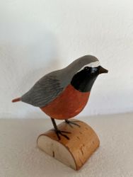 Träsnidad fågel Rödstjärt