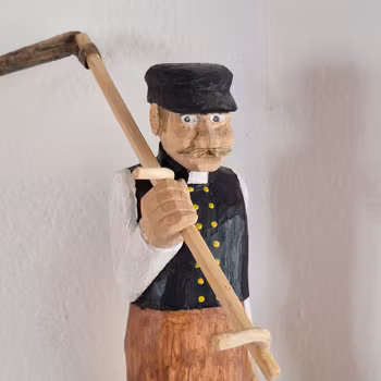 Träsnidad Bjursgubbe
