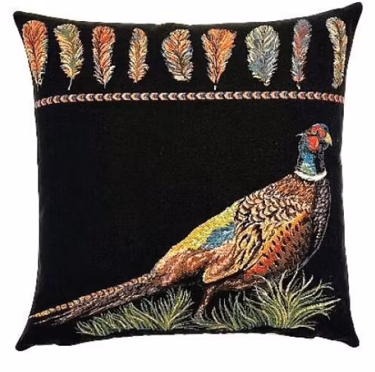 Kudde Fasaner & Fjädrar  45x45  2st/set