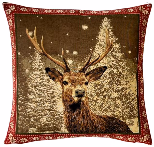 Kudde Hjort i vinterlandskap 45x45