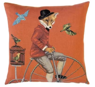 Kudde Räv ute och cyklar 45x45