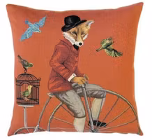 Kudde Räv ute och cyklar 45x45