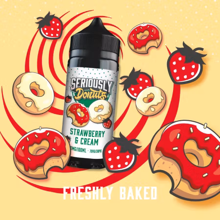 Seriously Donuts – Strawberry & Cream (100ml – Shortfill)