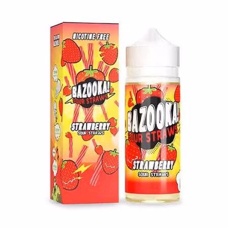 Bazooka Sour Straws – Strawberry (100ml – Shortfill)