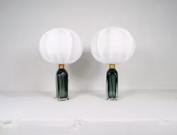 Midcentury Modern Table Lamps by Carl Fagerlund for Orrefors Sweden RD 1406