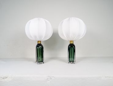 Midcentury Modern Table Lamps by Carl Fagerlund for Orrefors Sweden RD 1406