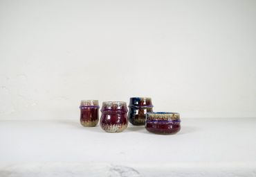Mid-Century Modern Set of 4 Ceramic Pieces Rörstrand Sylvia Leuchovius, 1960s