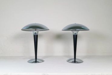 Scandinavian Art Deco Style Pair of Table Lamps Ikea, Sweden, 1980s
