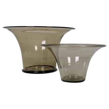 Art Deco Set of 2 Glass Bowls Simon Gate Orrefors, Sweden 1920s