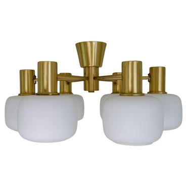 Mid-Century Modern Brass Ceiling Fixture ASEA Sweden, 1950s