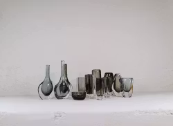 Midcentury Collection of 12 Pieces Art Glass Nils Landberg Orrefors Sweden 1950s