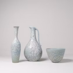 Midcentury Modern Set of 3 Ceramic Pieces Rörstrand Gunnar Nylund, Sweden, 1950s