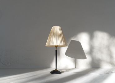 Midcentury Modern Table Lamp in Brass and Cast Iron Asea Sweden, 1950s