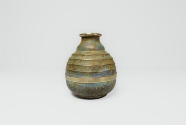 Art Deco Vase in Bronze and Brass by SVM Handarbete, Sweden 1940s