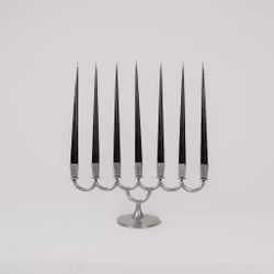 Art Deco Candelabra in Pewter by Lars Holmström in Arvika, Sweden, 1931