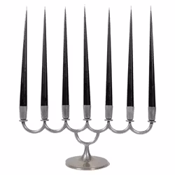 Art Deco Candelabra in Pewter by Lars Holmström in Arvika, Sweden, 1931