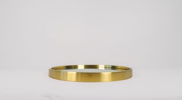 Midcentury Modern Brass Mirror by Glasmäster in Markaryd, Sweden, 1960s