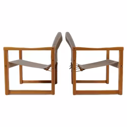 Midcentury Modern Karin Mobring Armchairs Model Diana by Ikea in Sweden, 1970s