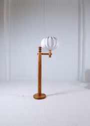 Scandinavian Modern Sculptural Floor Lamp in Pine Uno Kristiansson, Sweden 1970s