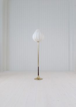 Midcentury Modern Trumpet Shaped Brass Floor Lamp, Sweden, 1960s
