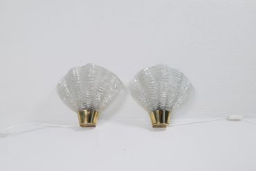 Midcentury Moder Pair of ASEA Wall Lights, "Coquille", 1950s, Sweden