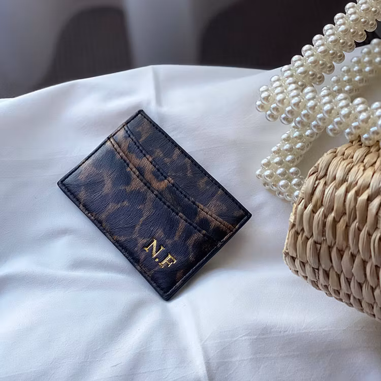 Leopard - korthållare med namn