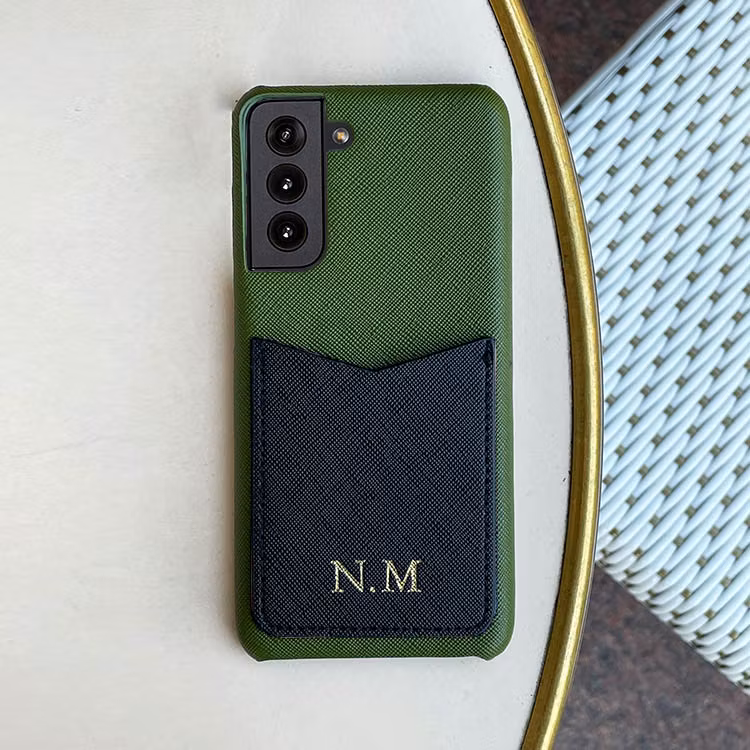 Khaki green (Samsung) skal med korthållare
