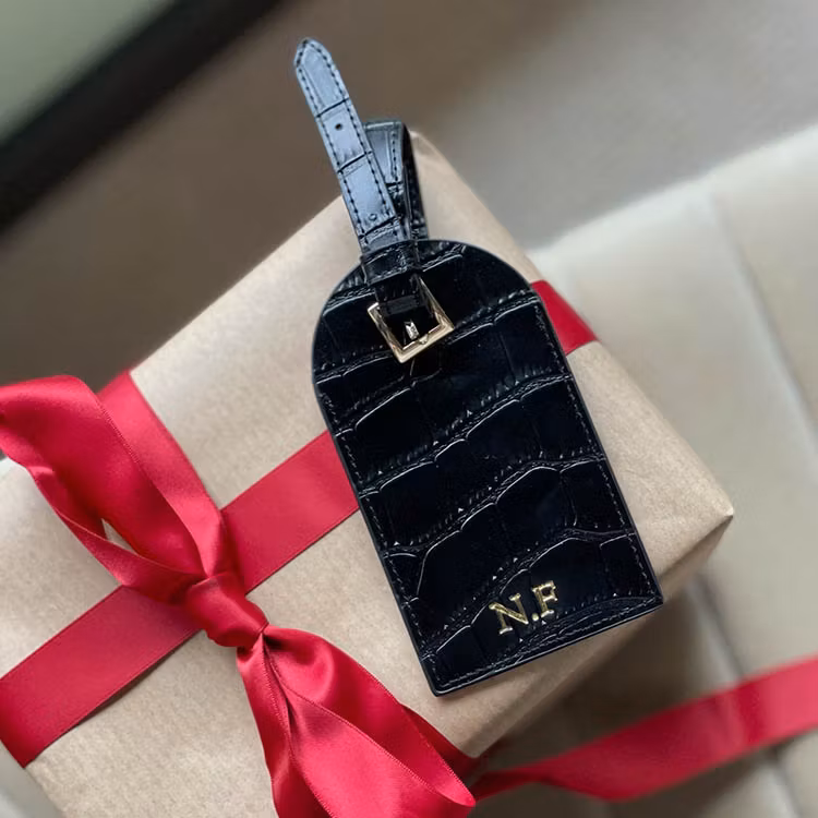 Svart Croc travel tag